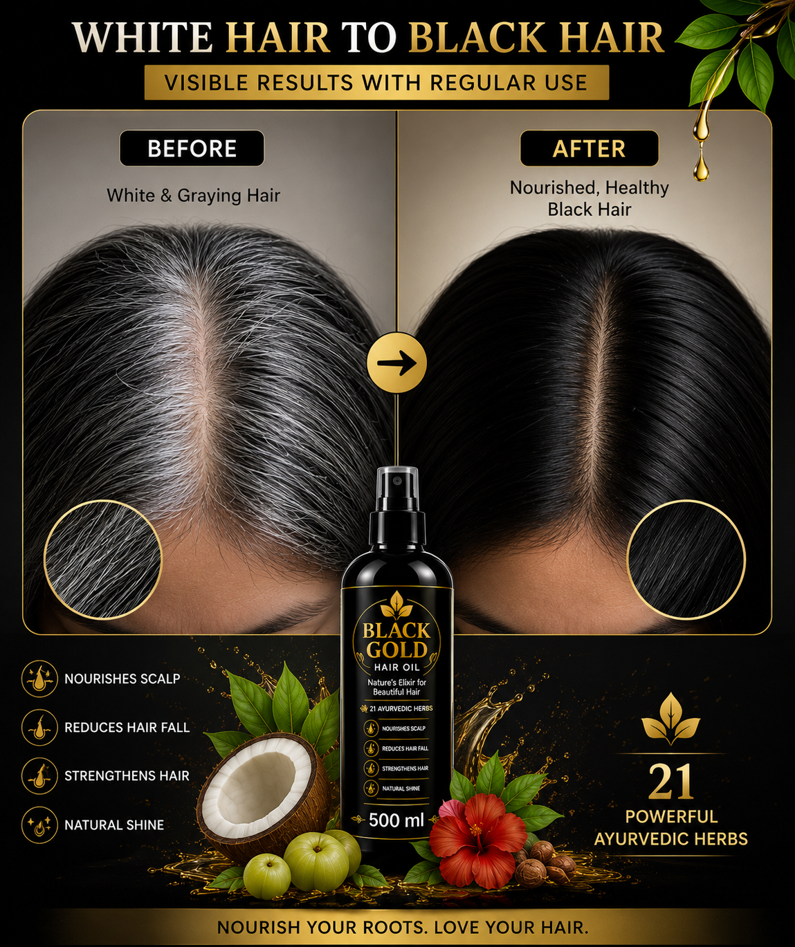 Black Gold Hair Oil